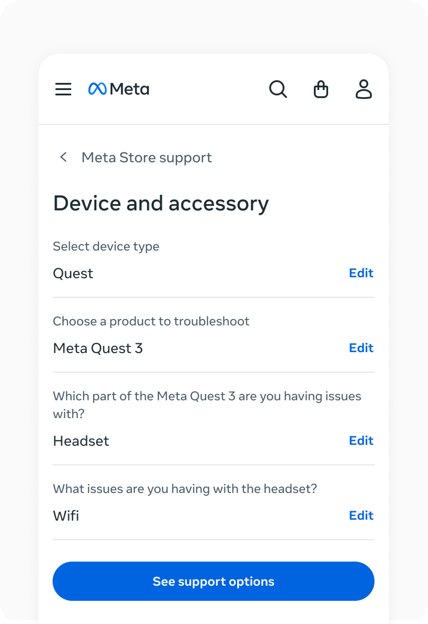 Self-serve shortcuts