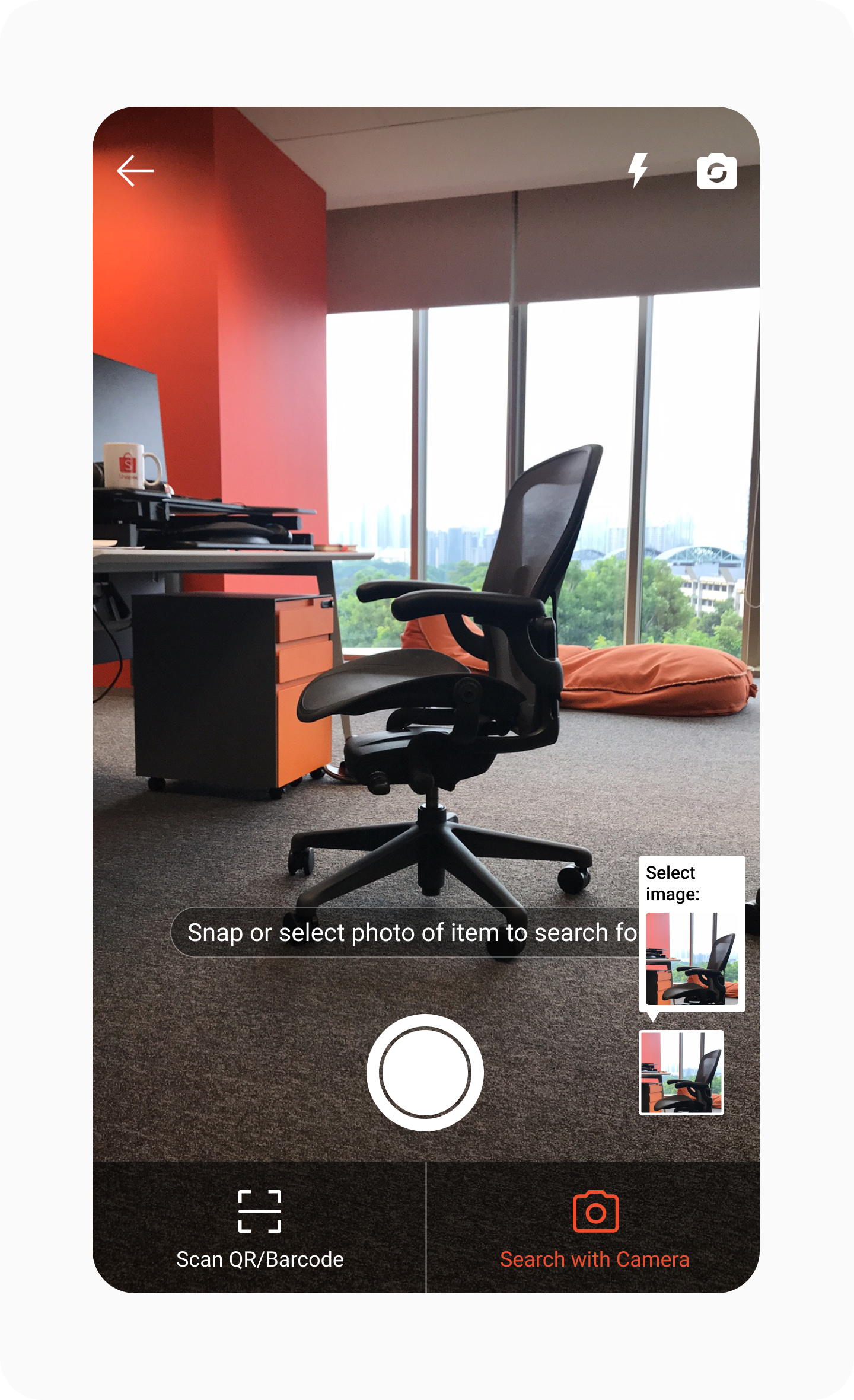 Redesigned camera UI